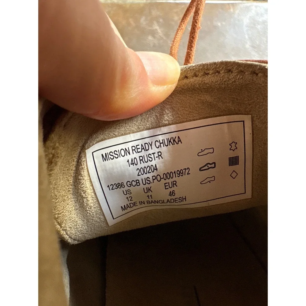 5.11 Tactical Men's Mission Ready Lace Up Chukka Boots Rust Brown Utility - 12